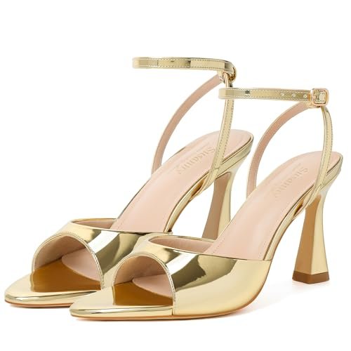 Open Edit Gold Heels